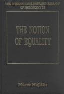 Tapa de The notion of equality
