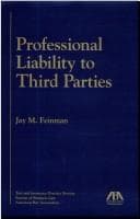 Tapa de Professional liability to third parties