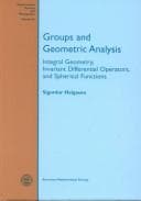 Tapa de Groups and geometric analysis