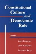Tapa de Constitutional culture and democratic rule