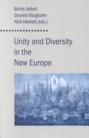 Tapa de Unity and diversity in the new Europe