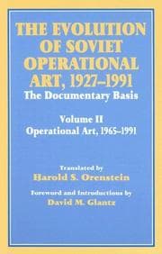 Tapa de Evolution of Soviet Operational Art, 1927-1991