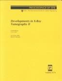 Tapa de Developments in X-ray tomography II