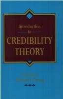 Tapa de Introduction to credibility theory