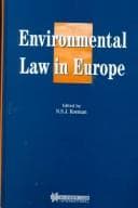 Tapa de Environmental law in Europe