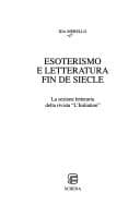 Tapa de Esoterismo e letteratura fin de siècle