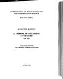 Tapa de A history of Byzantine literature, 650-850