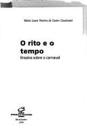Tapa de O rito e o tempo