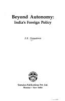 Tapa de Beyond autonomy, India's foreign policy