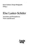 Tapa de Else Lasker-Schüler