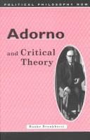 Tapa de Adorno and critical theory