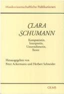 Tapa de Clara Schumann