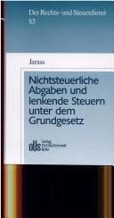 Tapa de Nichtsteuerliche Abgaben und lenkende Steuern unter dem Grundgesetz