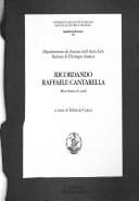 Tapa de Ricordando Raffaele Cantarella