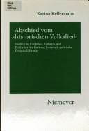 Tapa de Abschied vom "historischen Volkslied"