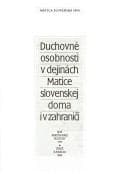 Tapa de Duchovné osobnosti v dejinách Matice slovenskej doma i v zahraničí