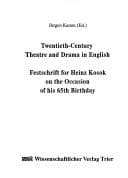 Tapa de Twentieth-century theatre and drama in English