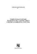 Tapa de Tempo di raccontare, tramonto del canone lirico e ricerca narrativa (1939-1956)