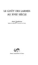 Tapa de Le goût des larmes au XVIIIe siècle