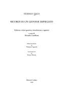Tapa de Ricordi di un impiegato