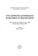 Tapa de Una giornata leopardiana in ricordo di Walter Binni