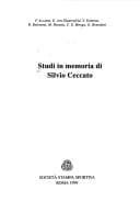 Tapa de Studi in memoria di Silvio Ceccato