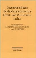 Tapa de Gegenwartsfragen des liechtensteinischen Privat- und Wirtschaftsrechts
