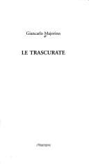Tapa de Le trascurate