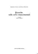 Tapa de Ricerche sulle selve rinascimentali