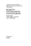Tapa de Hortus litterarum antiquarum