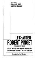 Tapa de Le chantier Robert Pinget