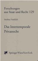 Tapa de Das Intertemporale Privatrecht
