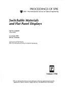 Tapa de Switchable materials and flat panel displays