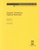 Tapa de Organic nonlinear optical materials