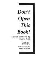 Tapa de Don't open this book!