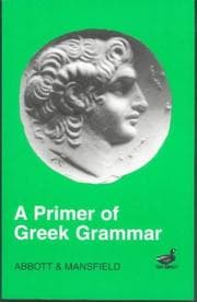 Tapa de Primer of Greek Grammar