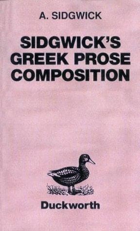 Tapa de Sidgwick's Greek prose composition