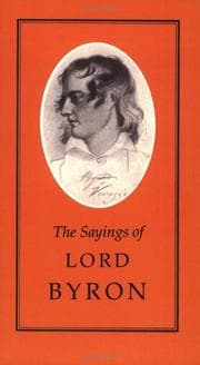 Tapa de Sayings of Lord Byron