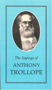 Tapa de The sayings of Anthony Trollope