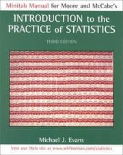 Tapa de Minitab Manual for Moore and McCabe's Introduction to the Practice of Statistics