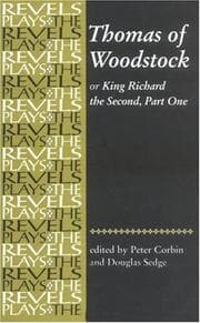 Tapa de Thomas of Woodstock, or, Richard the Second, part one