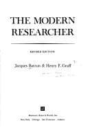 Tapa de The modern researcher