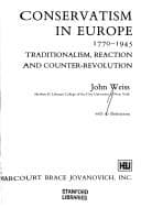 Tapa de Conservatism in Europe, 1770-1945