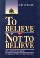 Tapa de To Believe or Not to Believe