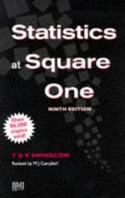 Tapa de Statistics at square one