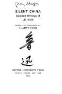 Tapa de Silent China; selected writings of Lu Xun