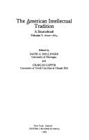 Tapa de The American Intellectual Tradition: A Source Book Volume I