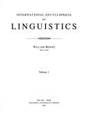 Tapa de International encyclopedia of linguistics