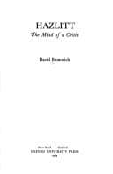 Tapa de Hazlitt, the mind of a critic