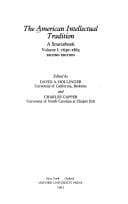 Tapa de The American intellectual tradition
